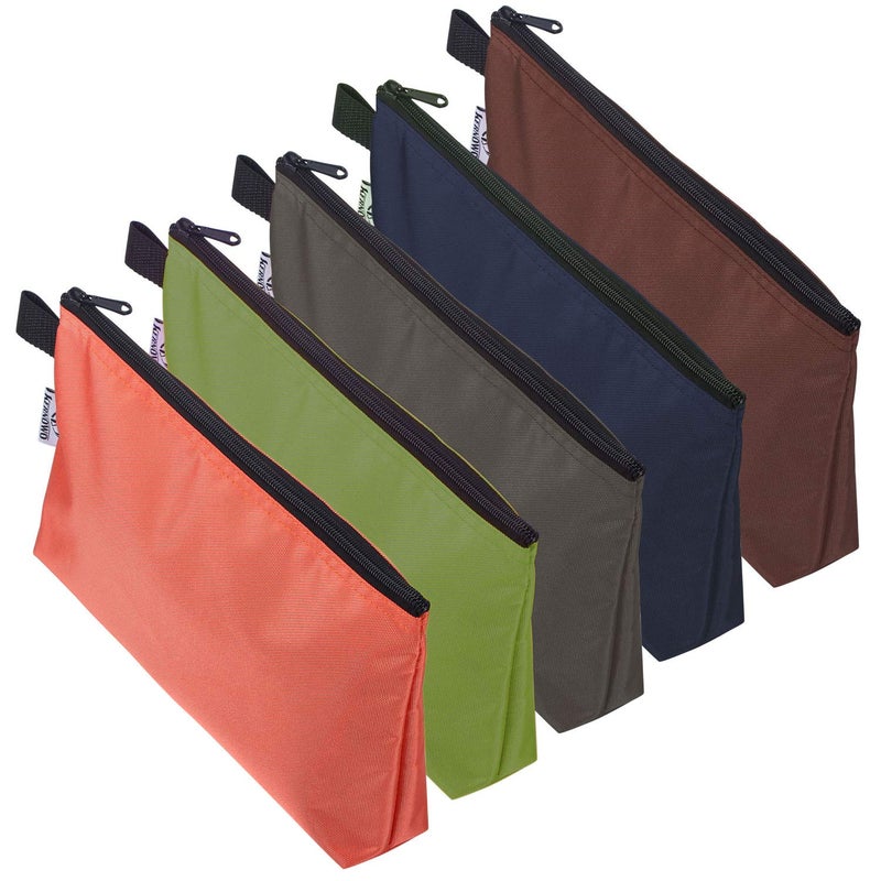 KERNOWO 5 Pcs Premium Tool Pouch Zipper Bag, Small Utility Bags, 12.5 X 7 X 2 Inch Bank Deposit Bag With Dependable Smooth Nylon Zippers - Image 1